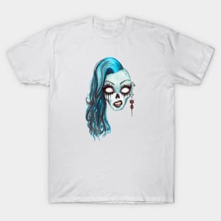 Halloween Zombie Blue Face T-Shirt